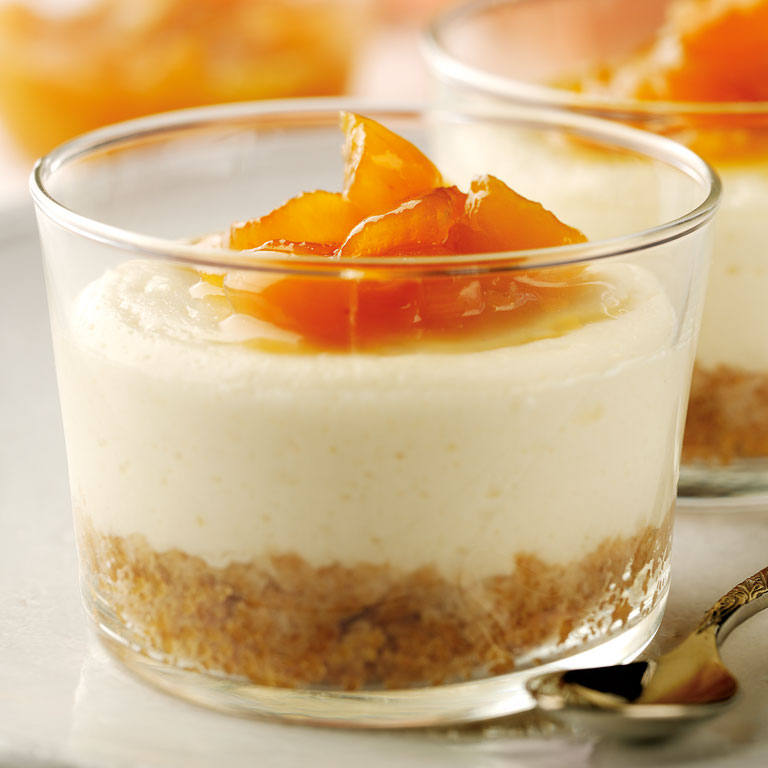 Greek honey cheesecake with apricot compote Information and support