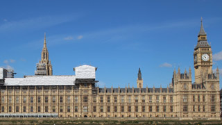 House of parliament from across the River Thames.