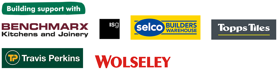 Building support with Benchmarx, ISG, Selco, Topps Tiles, Travis Perkins and Wolseley.