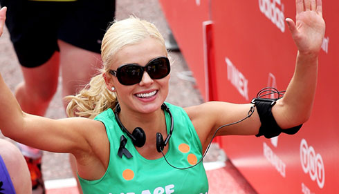 Katherine Jenkins OBE running for Macmillan.