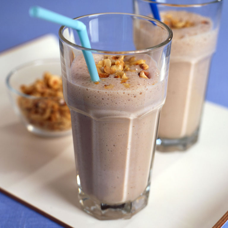 Banana, honey and hazelnut smoothie Macmillan Cancer Support