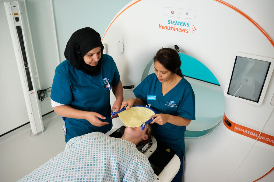 Preparing a radiotherapy mask - stage 1