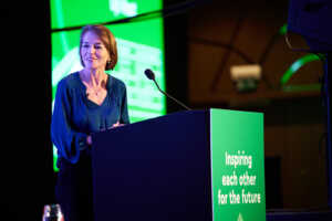 Claire Taylor, Macmillan’s Chief Nursing Officer chairing the Macmillan Professionals  Conference in 2022