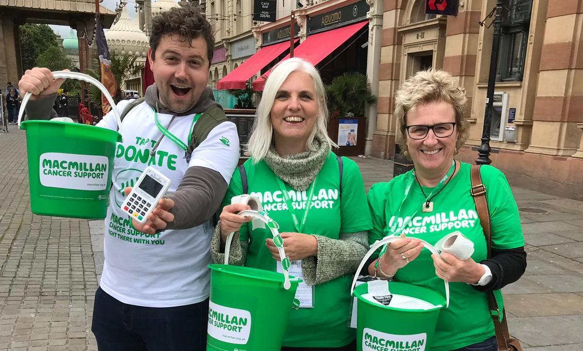 Ruth volunteering at a Macmillan street collection