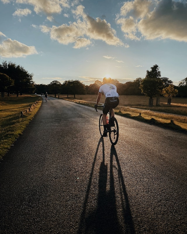 Cyclist in Richmond Park London