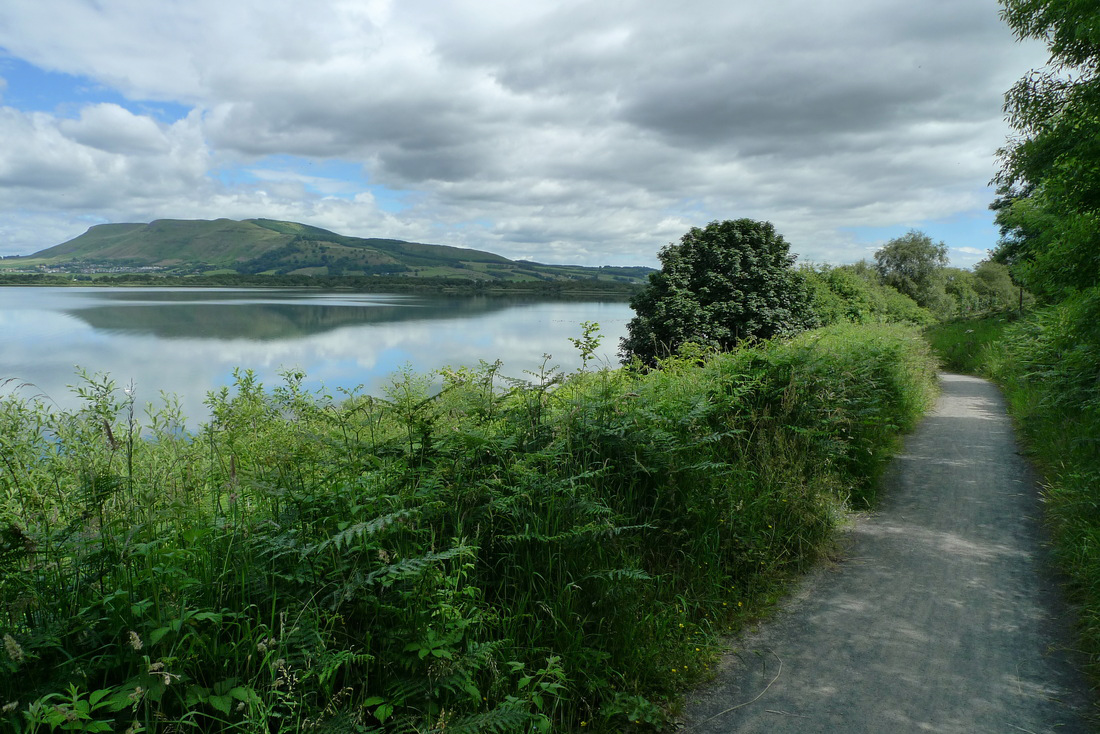 The Loch Leven cycle track in Scotland