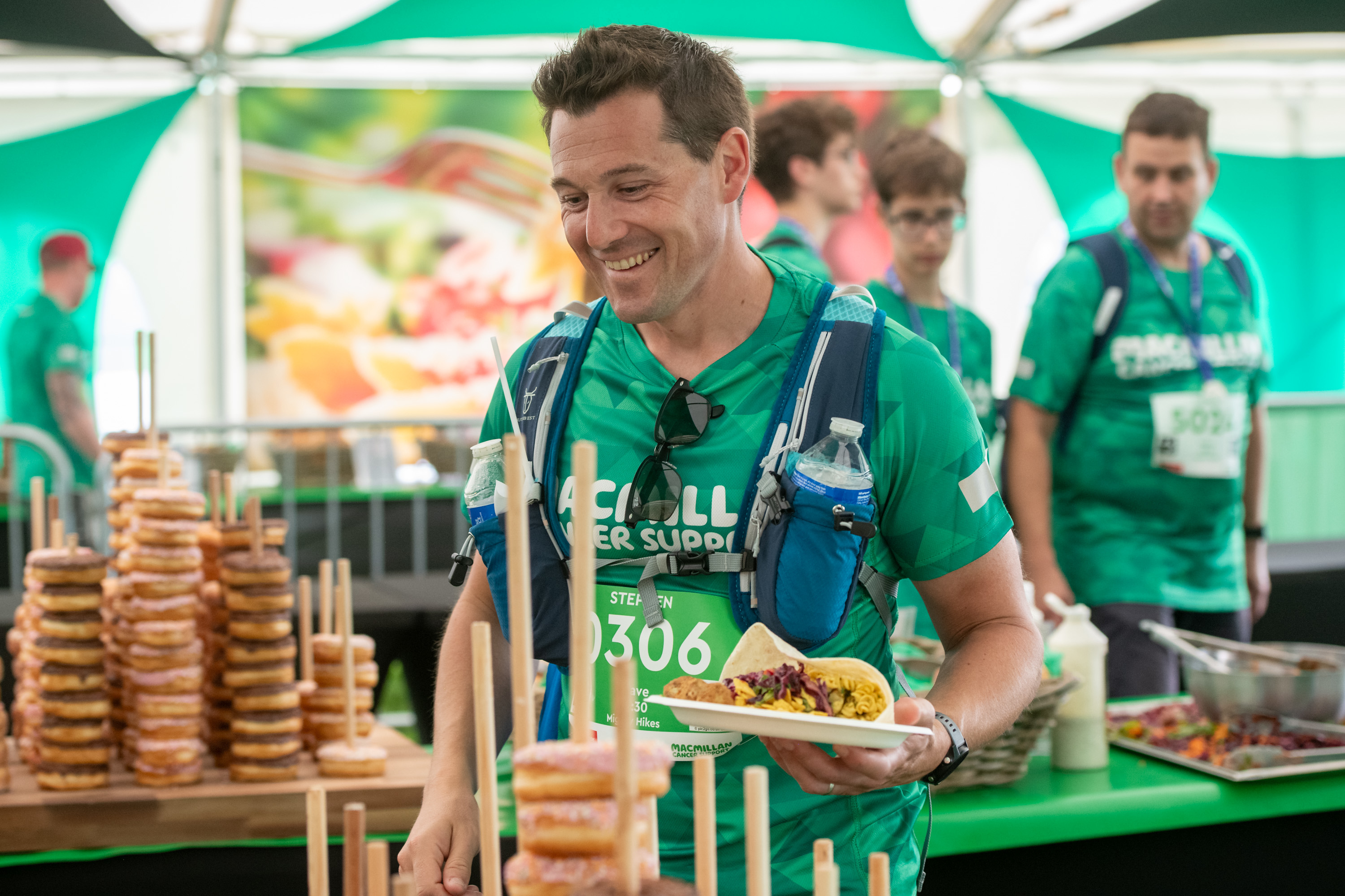 A Mighty Hiker getting some food