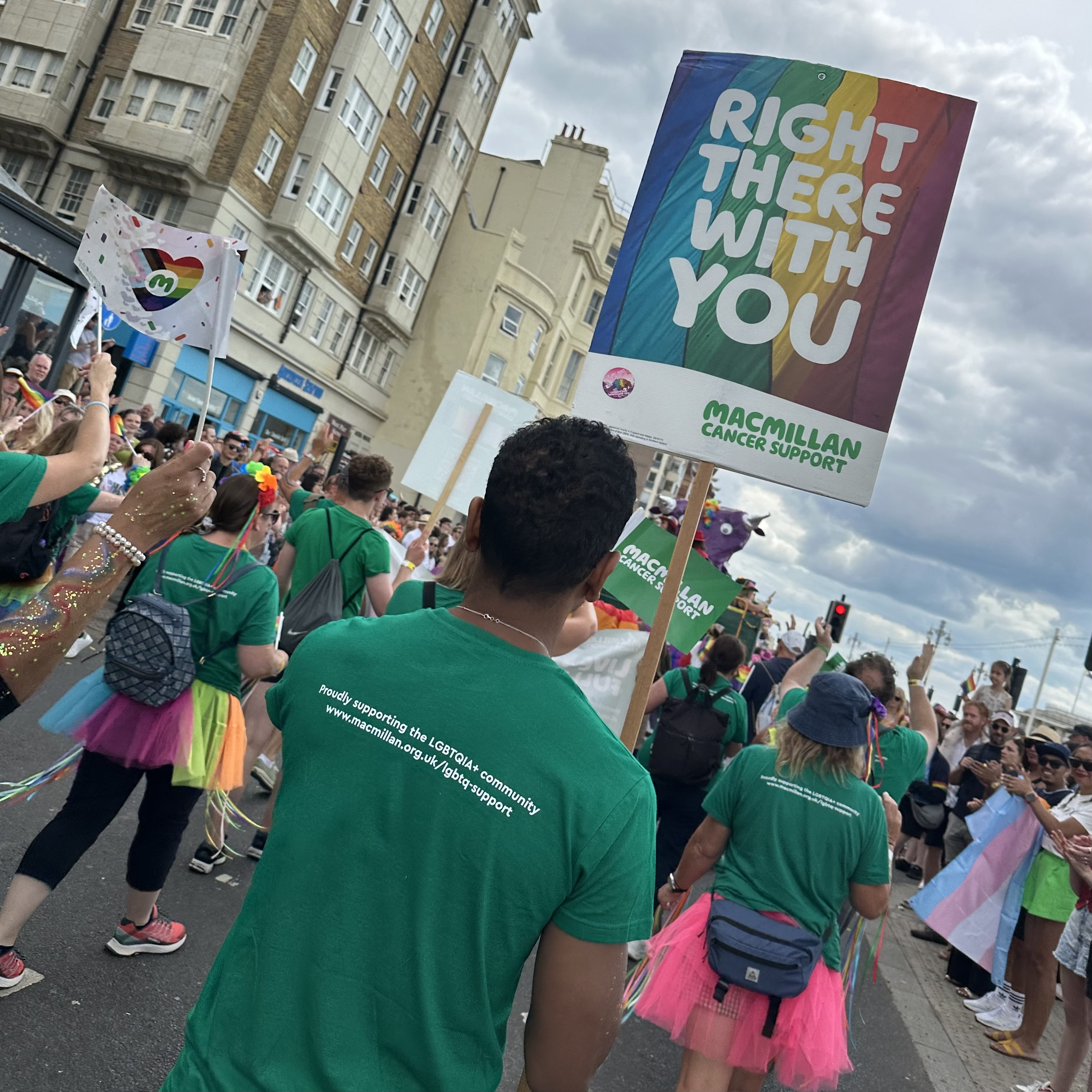 Brighton Pride group marching as Mamcillan