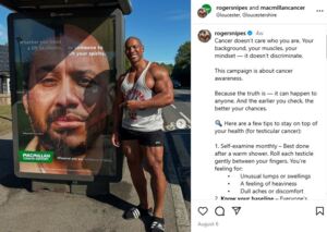 Roger cancer Instagram post