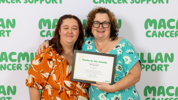 Joanne Smeathers, runner-up for the Macmillan Thanks to You Award - With Heart 2025 