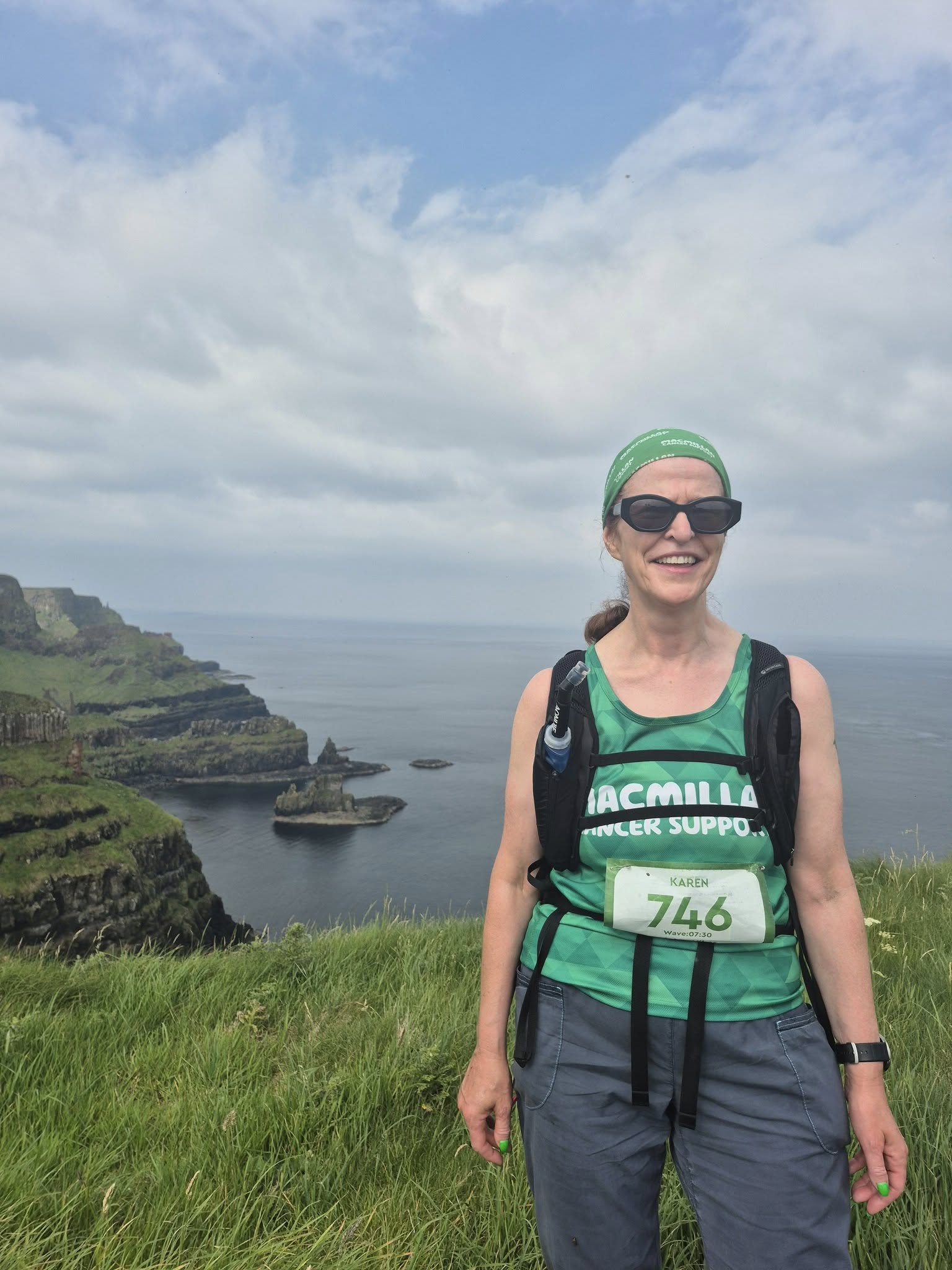 Karen standing on the clifftop