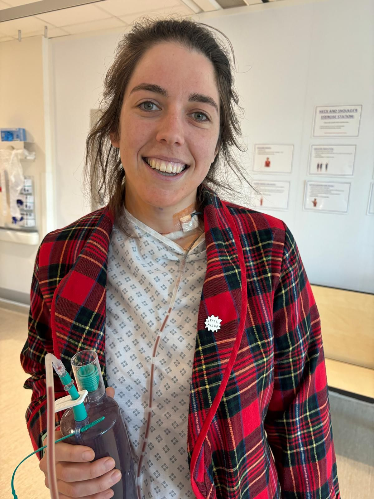 Devon at hospital having treatment