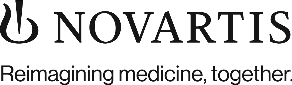 Novartis logo with the tagline “Reimagining medicine, together”