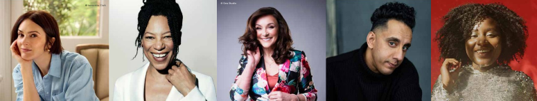 Elizabeth Day, Nina Sosanya, , Shirley Ballas, Muzz Khan,and Susan Wokoma