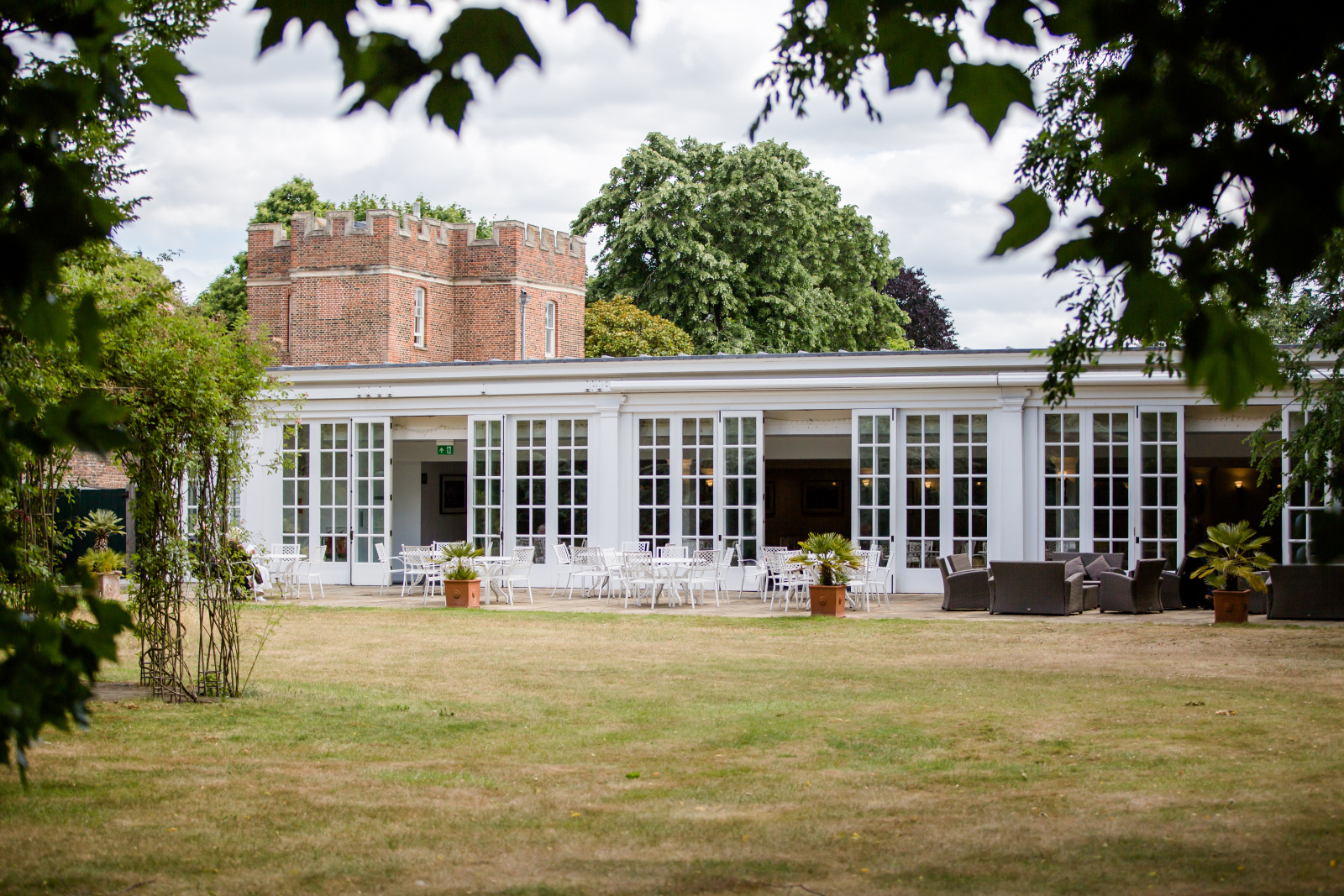 The garden room pictured from outside at Hampton Court