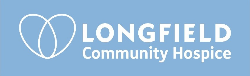 Longfield Community Hospice logo. Two connecting ovals making a heart shape.