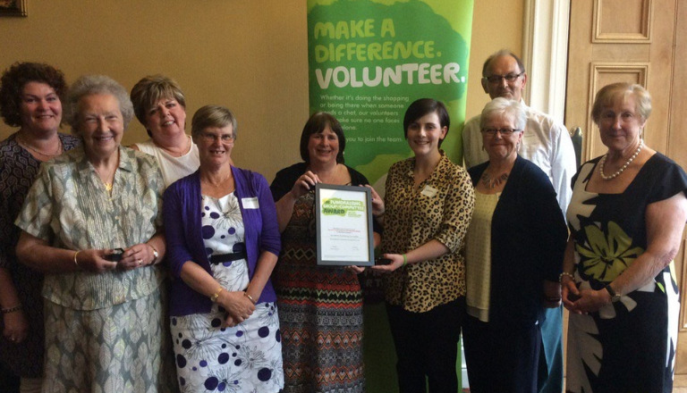 A group of women and one man