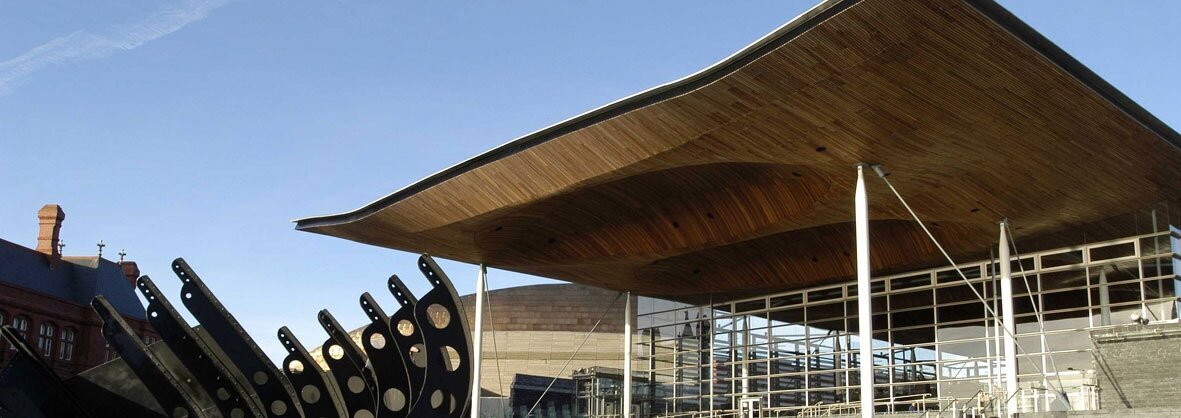 The Welsh Parliament building